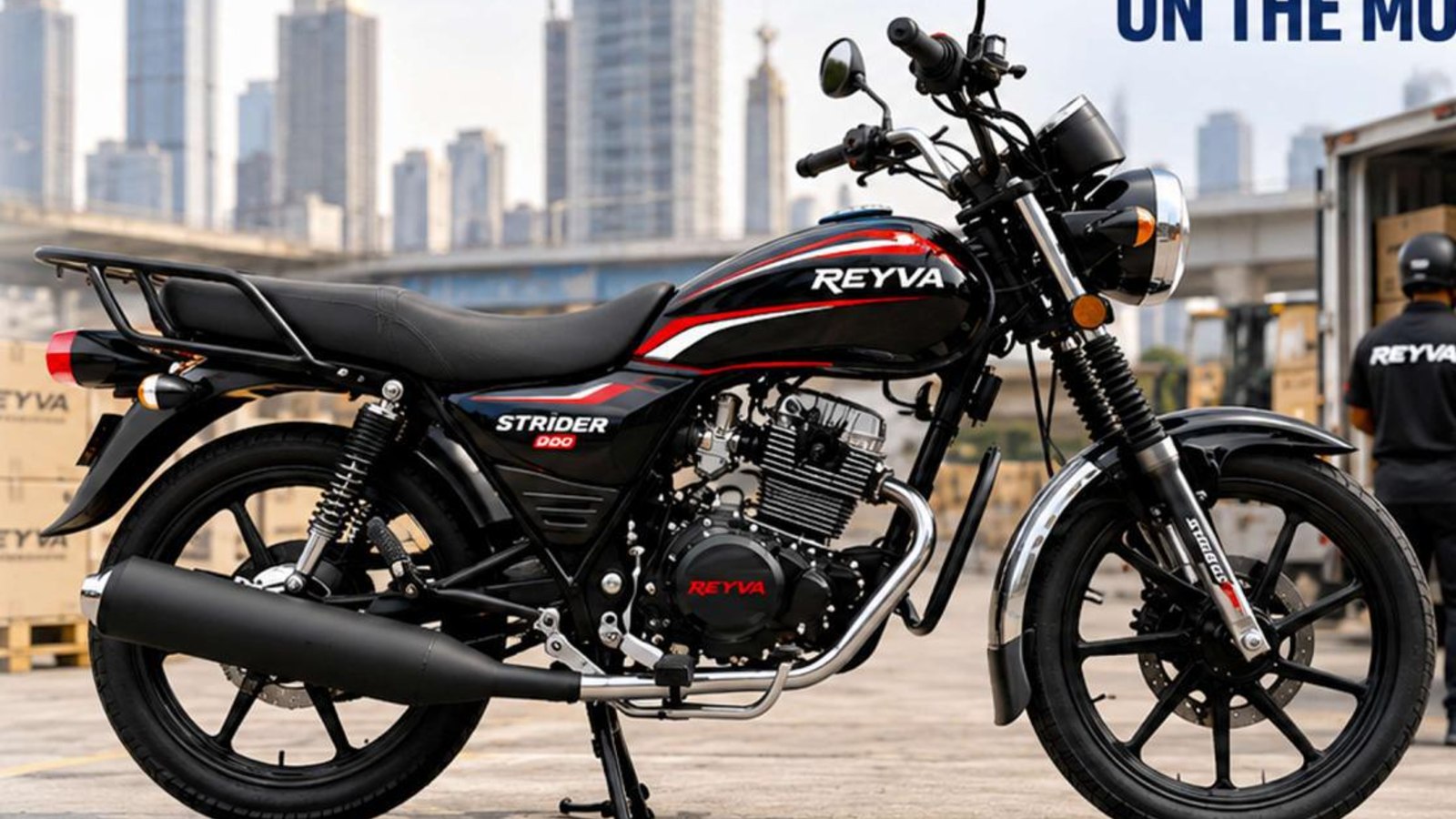 Reyva Strider 100 motorcycle in black
